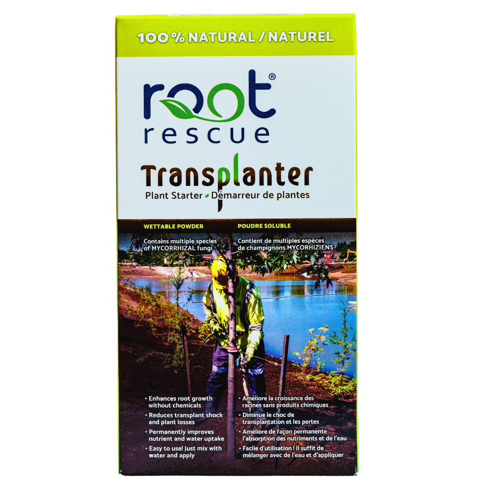 100% Natural, Root Rescue Transplanter - Front of Box Image